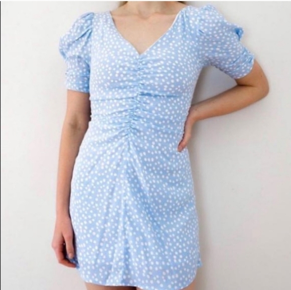 Zara Sz.L White Polka Dot 3/4 Sleeve - Picture 12 of 12